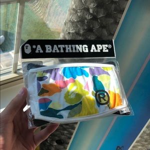 BAPE MULTI CAMO WHITE FACE MASK